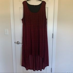 ❤️🐆Torrid Red & Black Leopard Print Hi-Low Dress